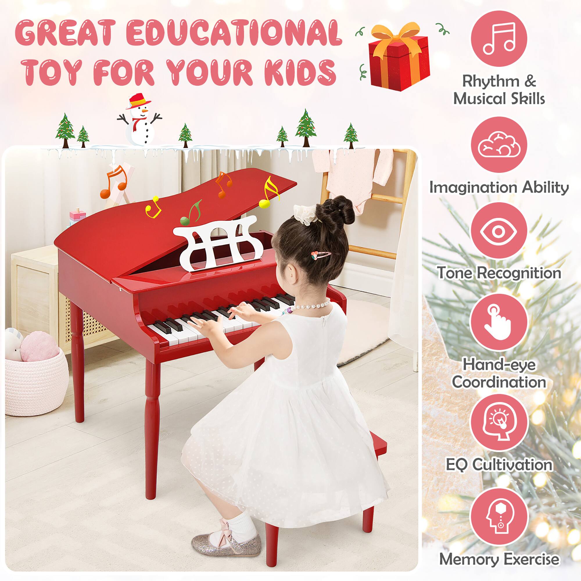 GREAT EDUCATIONAL TOY FOR YOUR KIDS

- Rhythm & Musical Skills
- Imagination Ability
- Tone Recognition
- Hand-eye Coordination
- EQ Cultivation
- Memory Exercise