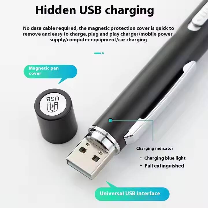 Hidden USB charging

No data cable required, the magnetic protection cover is quick to remove and easy to charge, plug and play charger/mobile power supply/computer equipment/car charging

- Magnetic pen cover
- Charging indicator
  - Charging blue light
  - Full extinguished
- Universal USB interface