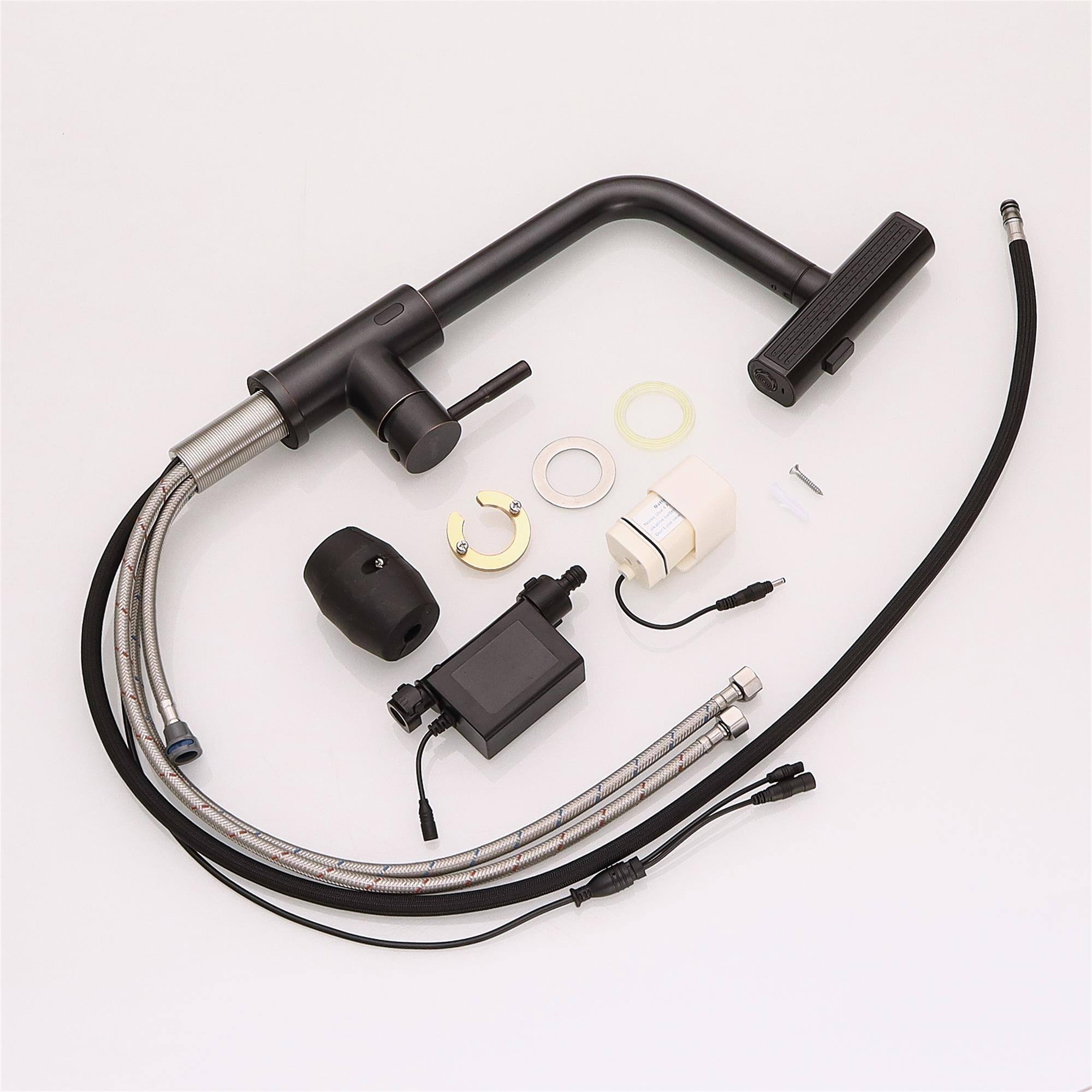 Alt View 5. Boyel Living - ORB Finish Touchless Sensor Pull Out Kitchen Faucet Waterfall Style with Dual Modes - ORB.