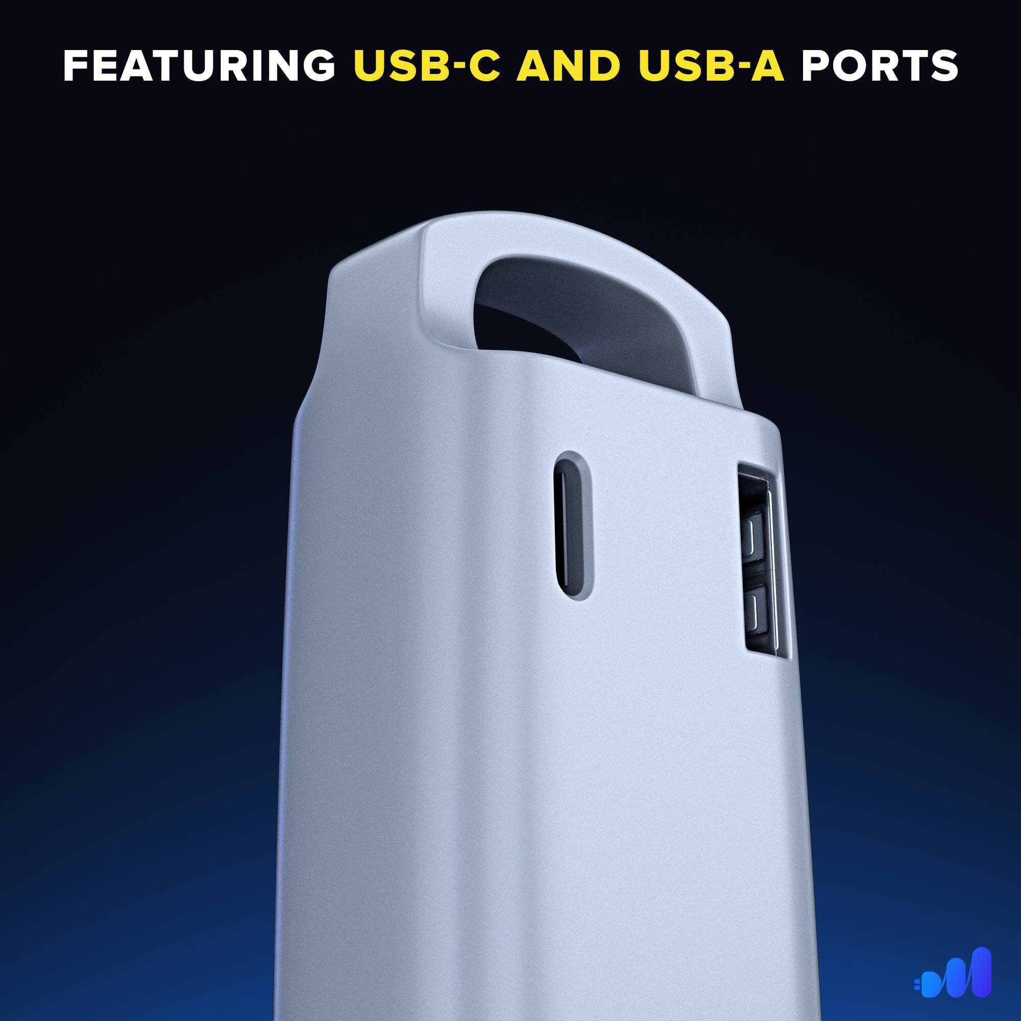FEATURING USB-C AND USB-A PORTS