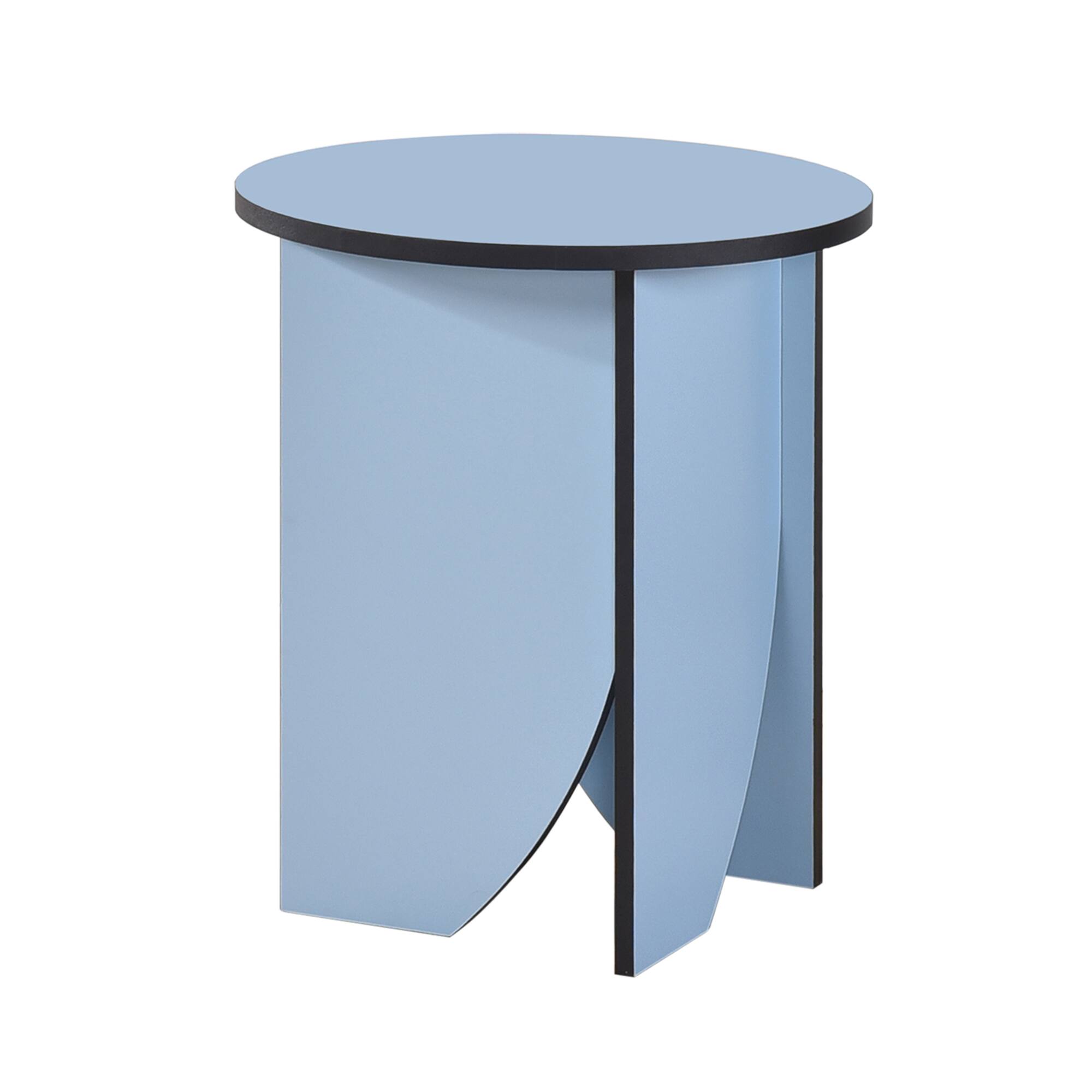 Angle. Kings Brand Furniture - Kings Brand Furniture Modern Round End Table Wooden Accent Side Table for Living Room, Bedroom and Office - Blue.