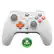 The image features a white Xbox controller with orange and gray buttons. The controller is designed for Xbox and is specifically designed for Xbox.