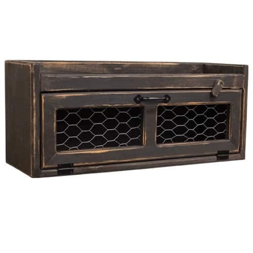 BreeBe - Counter Box w/Chicken Wire Door - Black