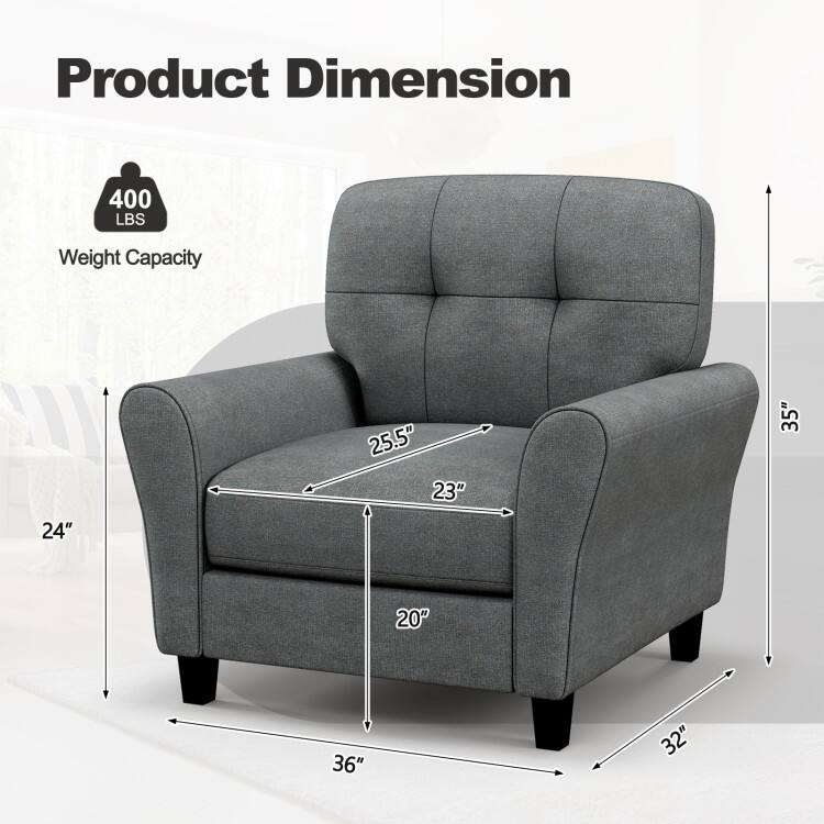 Product Dimension  
400 LBS Weight Capacity  
25.5" x 23" x 35" x 24" x 20" x 36" x 32"