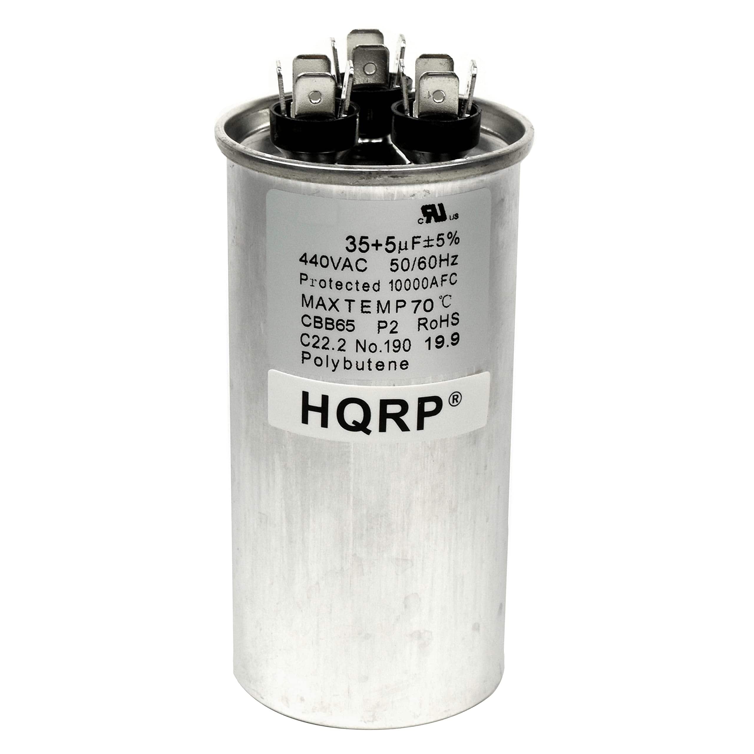 HQRP - 35/5 uF Dual Run Capacitor 370-440 V Round CBB65 HVAC Motor Start Run for Carrier Trane Payne price history on PriceWatchPro