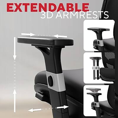 EXTENDABLE 3D ARMRESTS