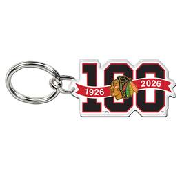 WinCraft - Chicago Blackhawks Centennial Premium Acrylic Key Ring - Multicolor