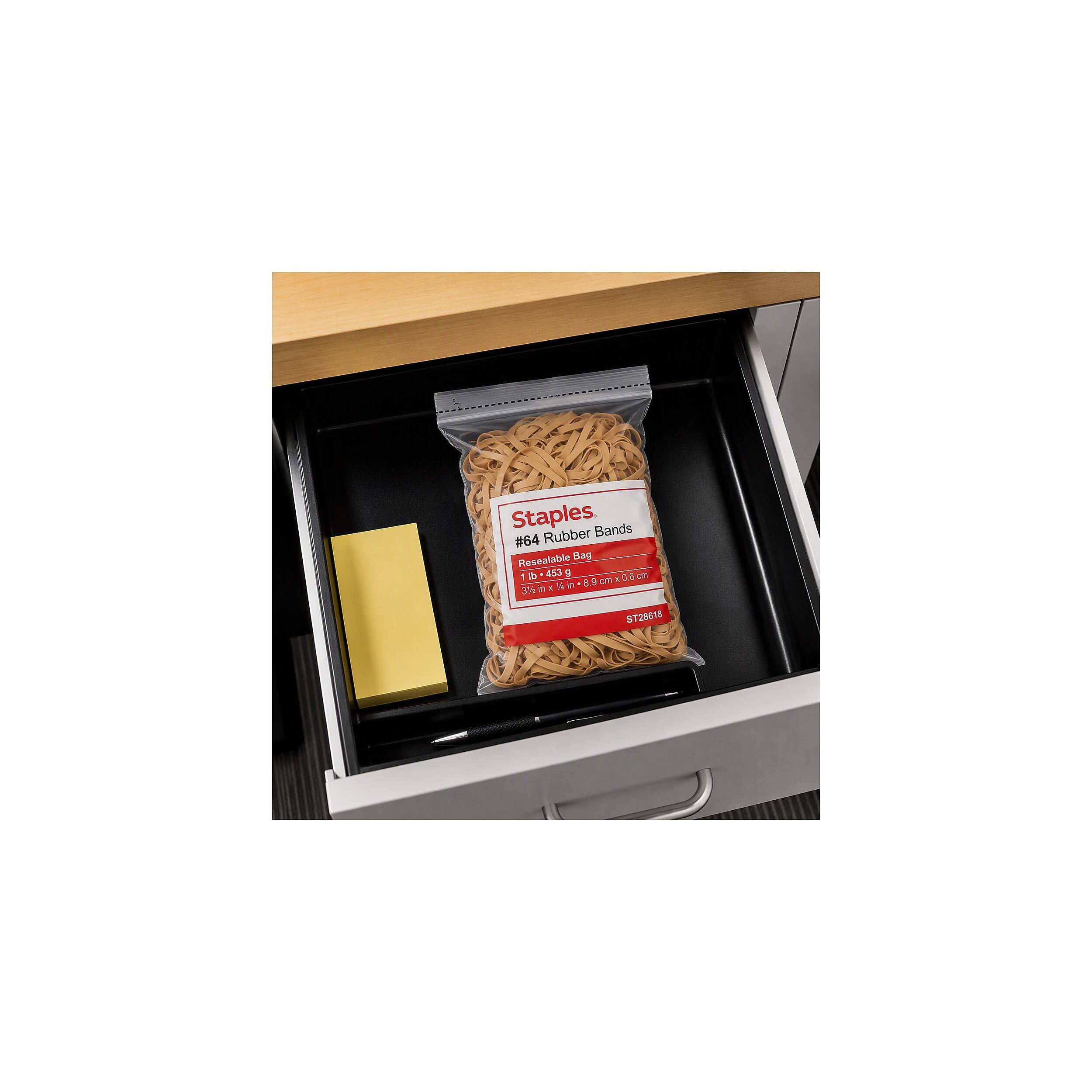 Staples. Rubber Bands #64 Resealable Bag 1 lb 453 g 3% x 14 in x 8.9 in ST28618