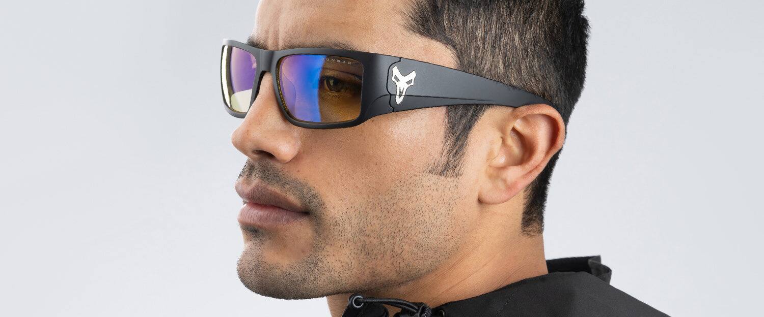 Back. GUNNAR - GUNNAR Gaming Glasses  - Overwatch 2 Reaper, Black Ash, Amber Lens - Blue Light Blocking, Relieve Dry Eye, Anti Glare - Black Ash.