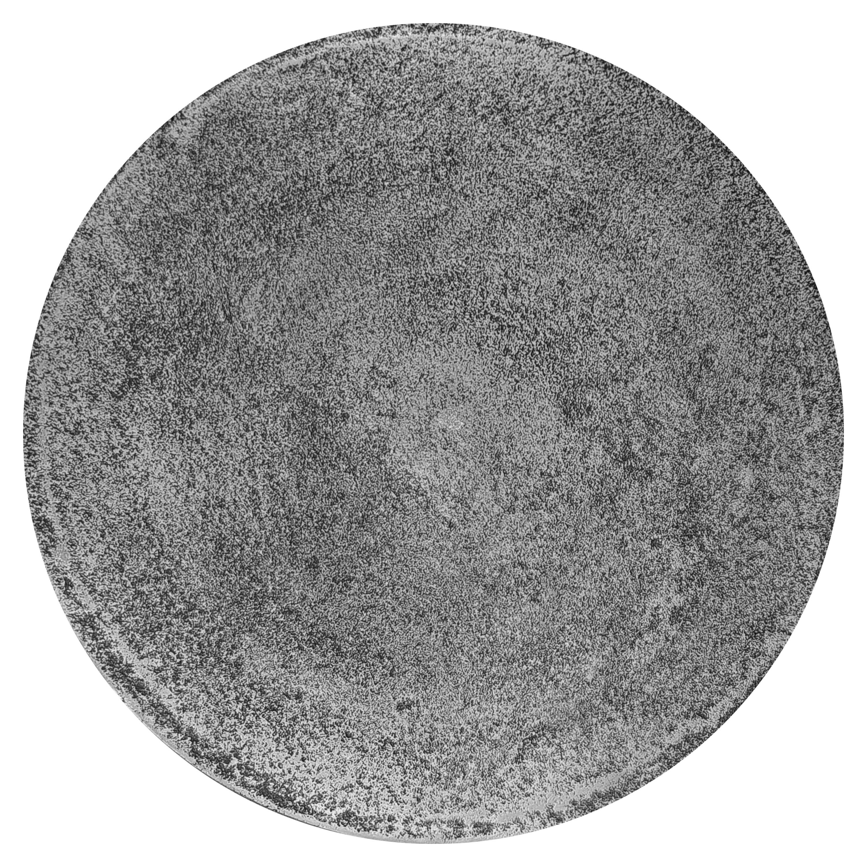 Alt View 3. Manhattan Lane - Vintage Accent Side Table, 15.5 Inch Round, Antique Silver Cast Aluminum Drum Base - Antique Silver.