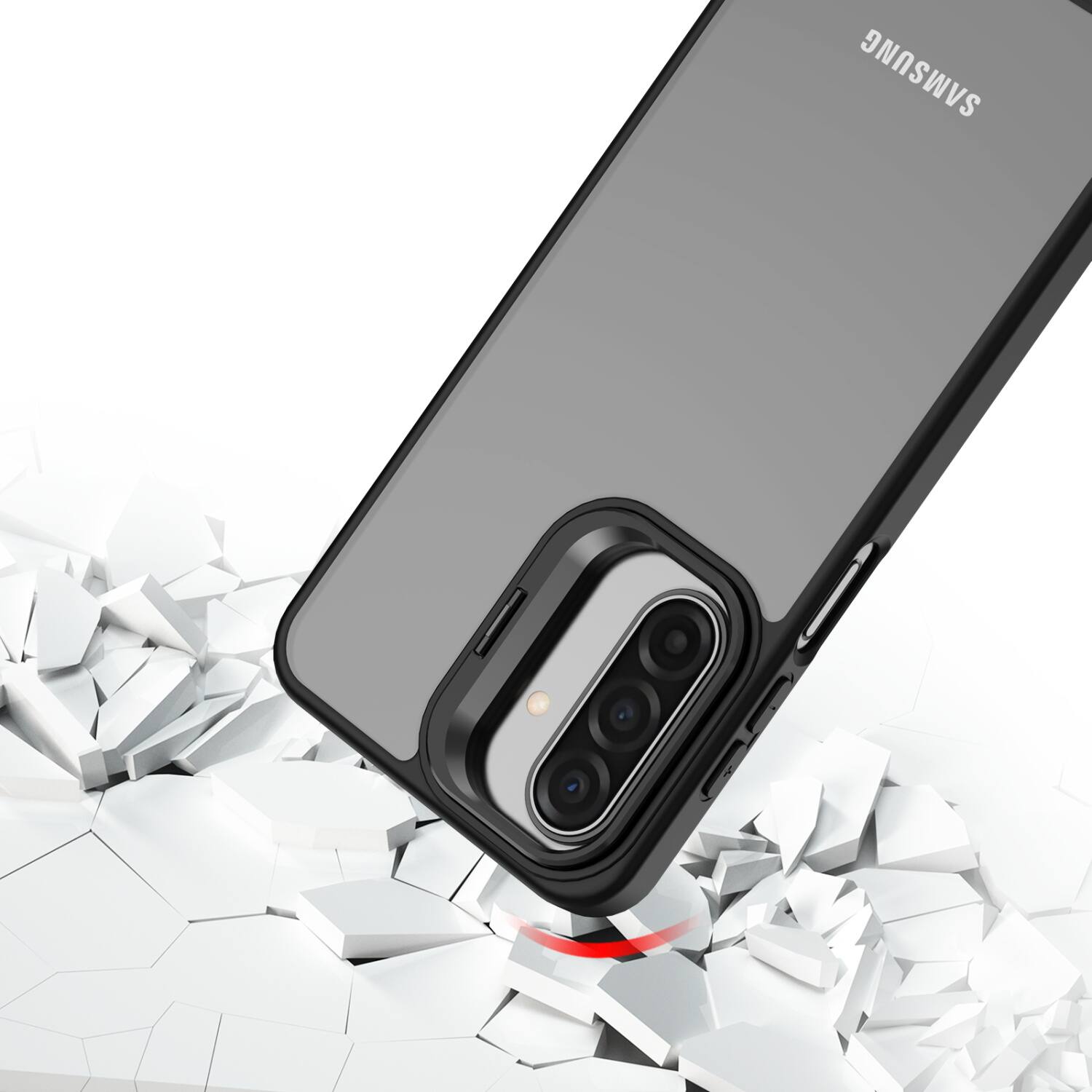 Alt View 2. BASELINE - baseline InFrame Case with Kickstand for Samsung Galaxy A17 5G - Black - Black.