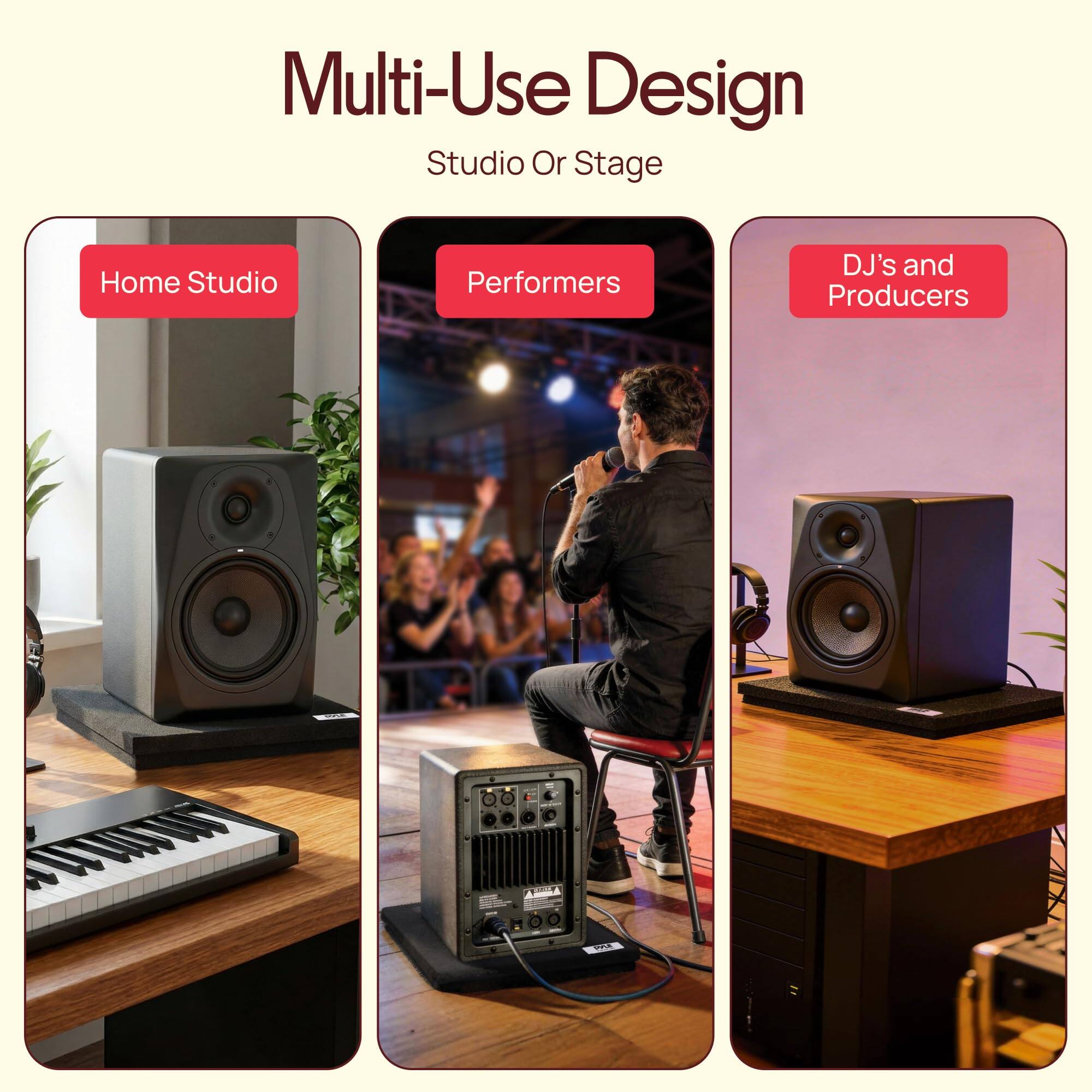 Multi-Use Design  
Studio Or Stage  

Home Studio  
Performers  
DJ's and Producers