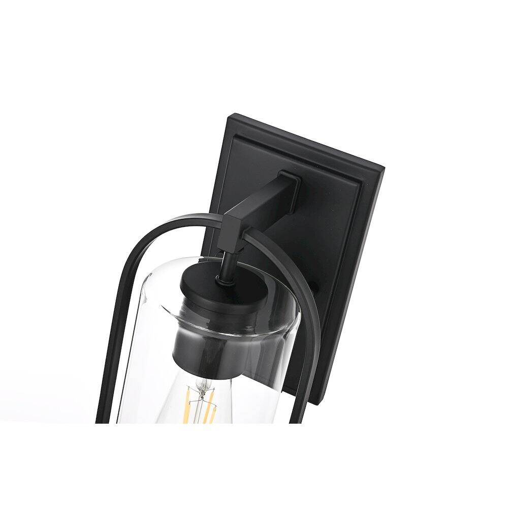 Back. Elegant Lighting - Jaxson 6 Inch Outdoor Wall Sconce In Black - Black.