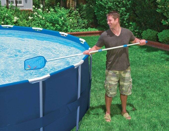 Alt View 2. Intex - Intex Swimming Pool Maintenance Kit with Vacuum and Pole & 10’ Round Pool Cover.