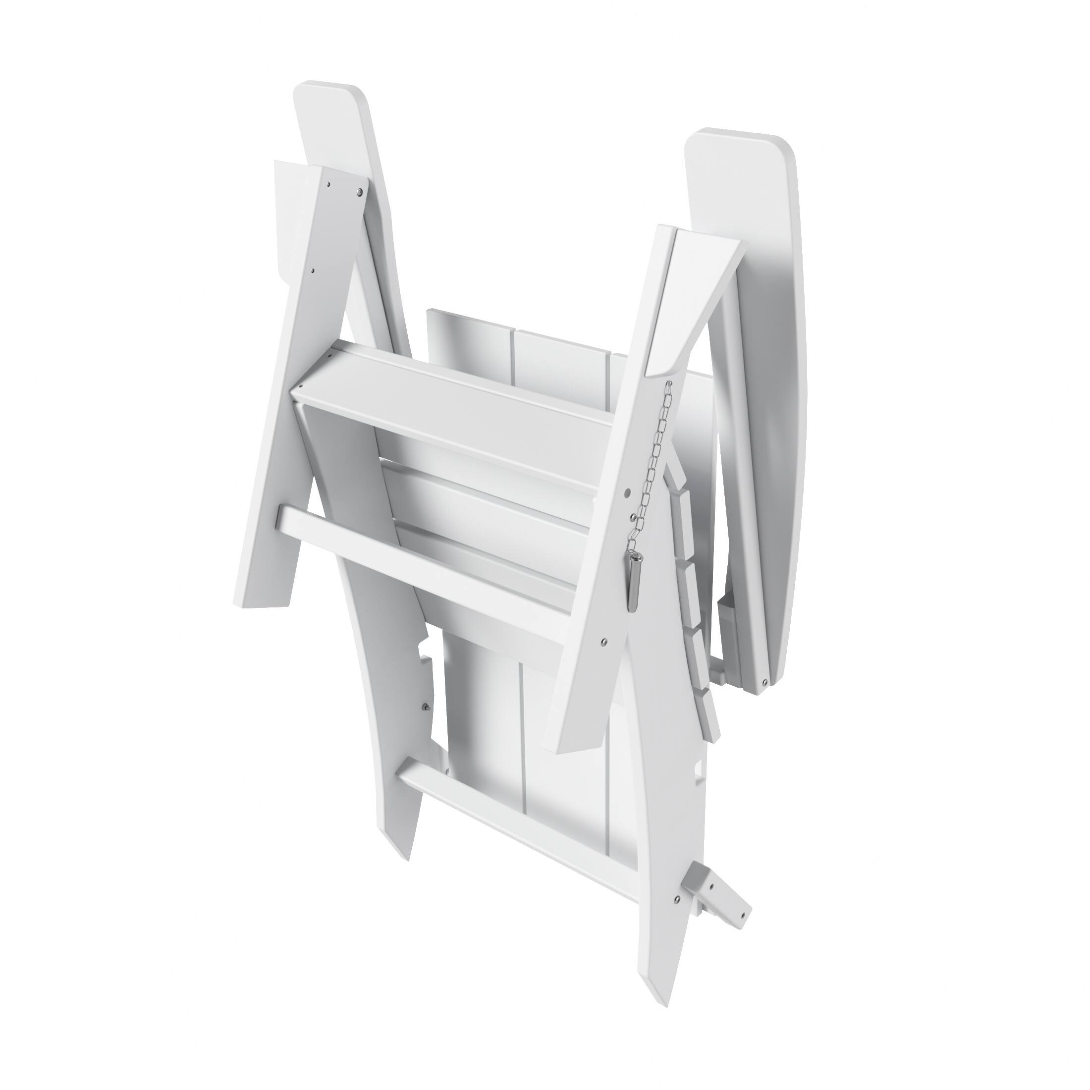 Alt View 4. WestinTrends - WestinTrends Ashore Outdoor HDPE Modern Folding Adirondack Chair - White.