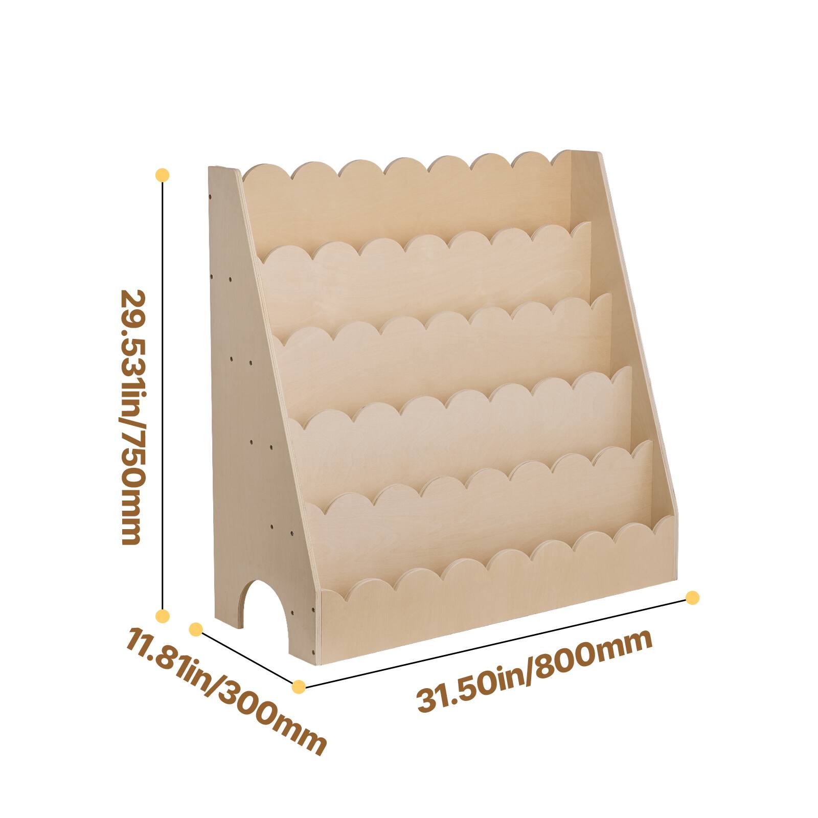 29.53in/750mm  
11.81in/300mm  
31.50in/800mm