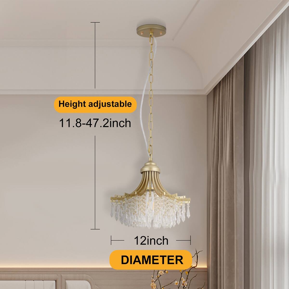Height adjustable  
11.8-47.2 inch  
12 inch  
DIAMETER