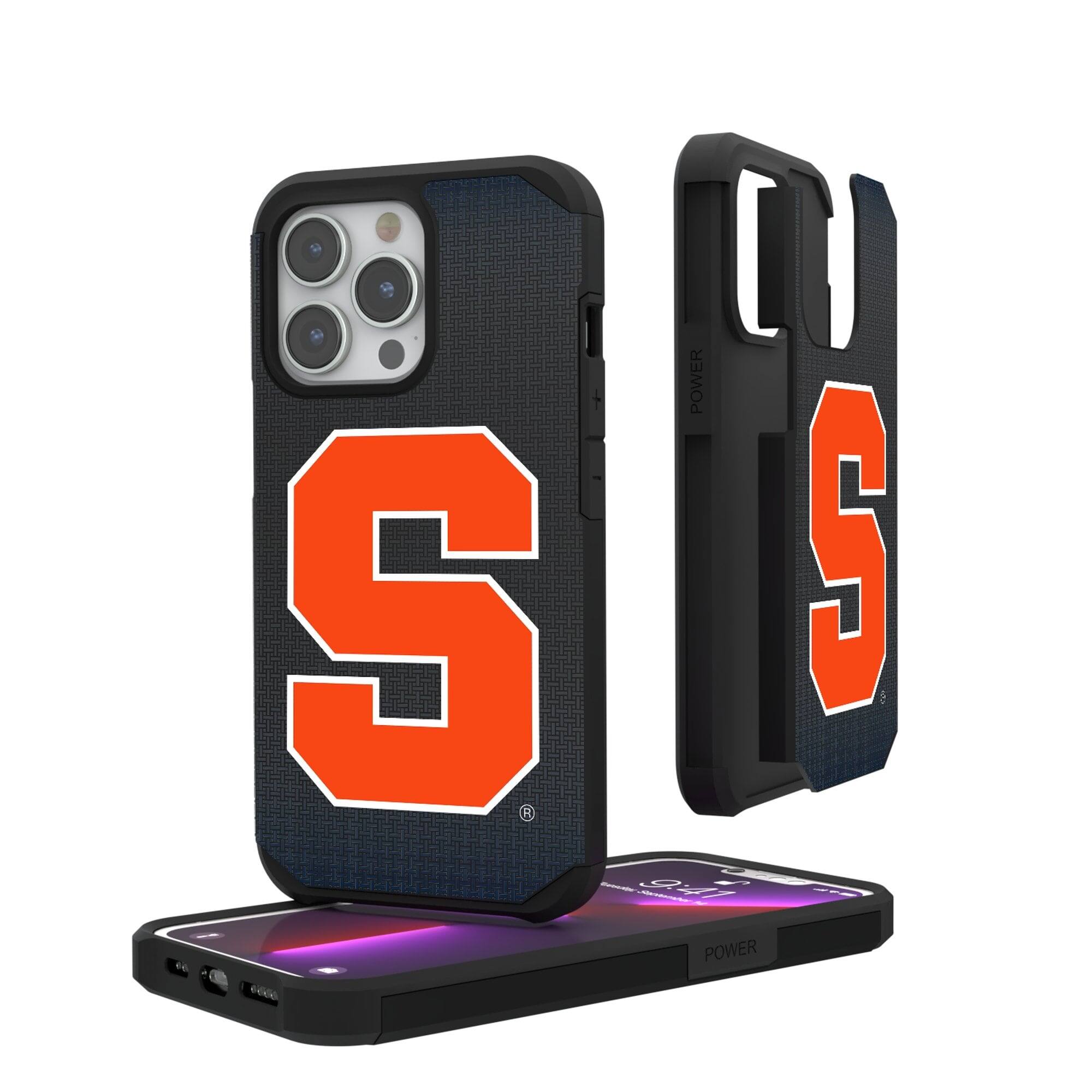 Keyscaper - NCAA - Syracuse Orange Linen Logo iPhone Rugged Case - 15 Pro - Black price history on PriceWatchPro