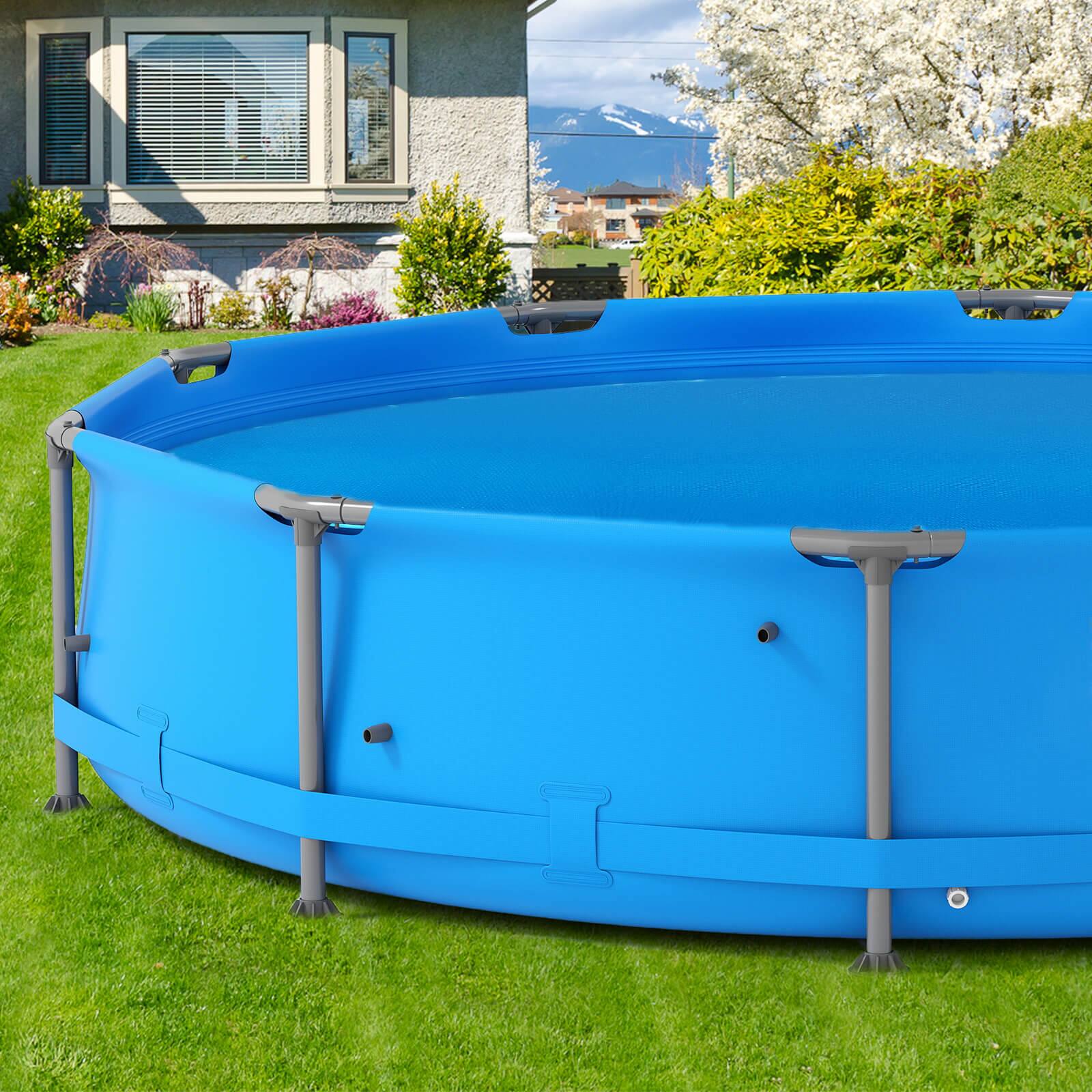 Alt View 1. Costway - Costway 12 FT Solar Pool Cover 12 Mil Circle Solar Pool Blanket for Swimming Pools.
