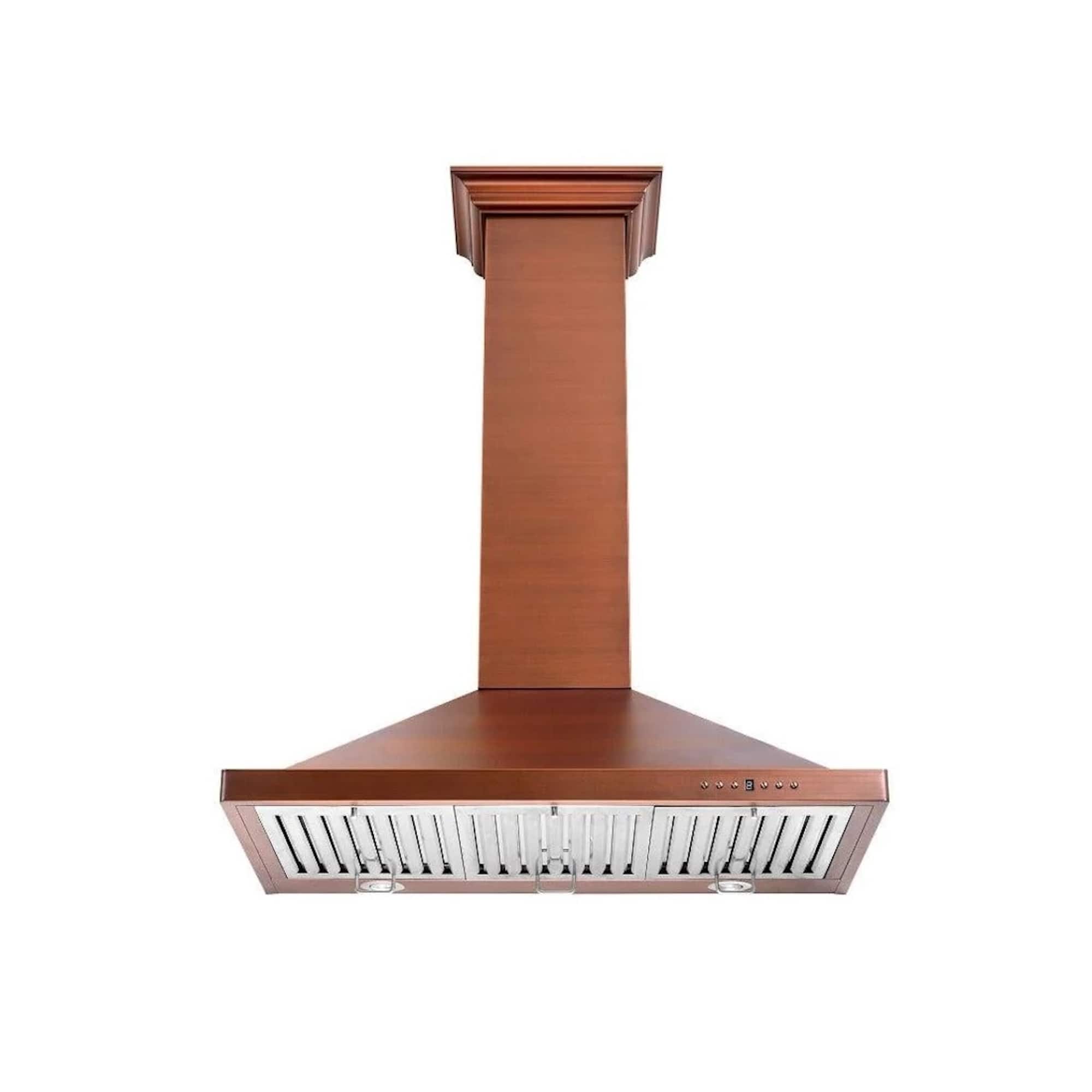 Front. ZLINE - Designer 30" Externally Vented Range Hood - Copper.