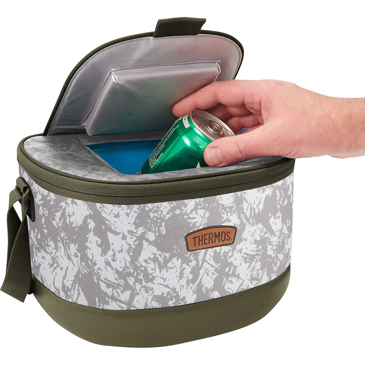 Alt View 2. Thermos - Thermos Premium 6-Can Soft Cooler - White Camo - White Camo.