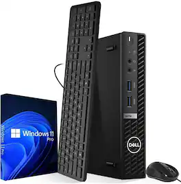 Dell - Refurbished Excellent - OptiPlex 3080 Mini Desktop Computer PC | Intel i5-10th 2.30GHz | 16GB DDR4 RAM | 128GB SSD | KB & Mouse | WiFi |Window11 - Black