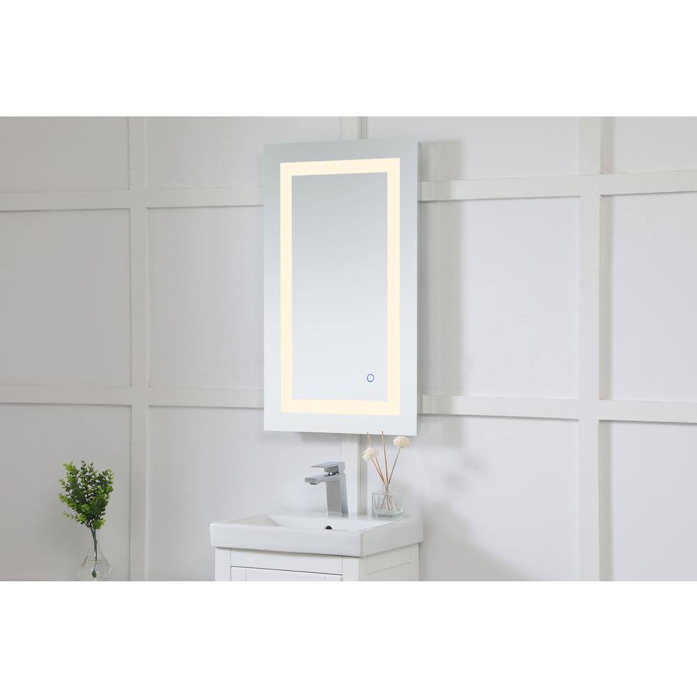 Alt View 10. Elegant Decor - Helios 18in x 30in Hardwired LED mirror - Silver.