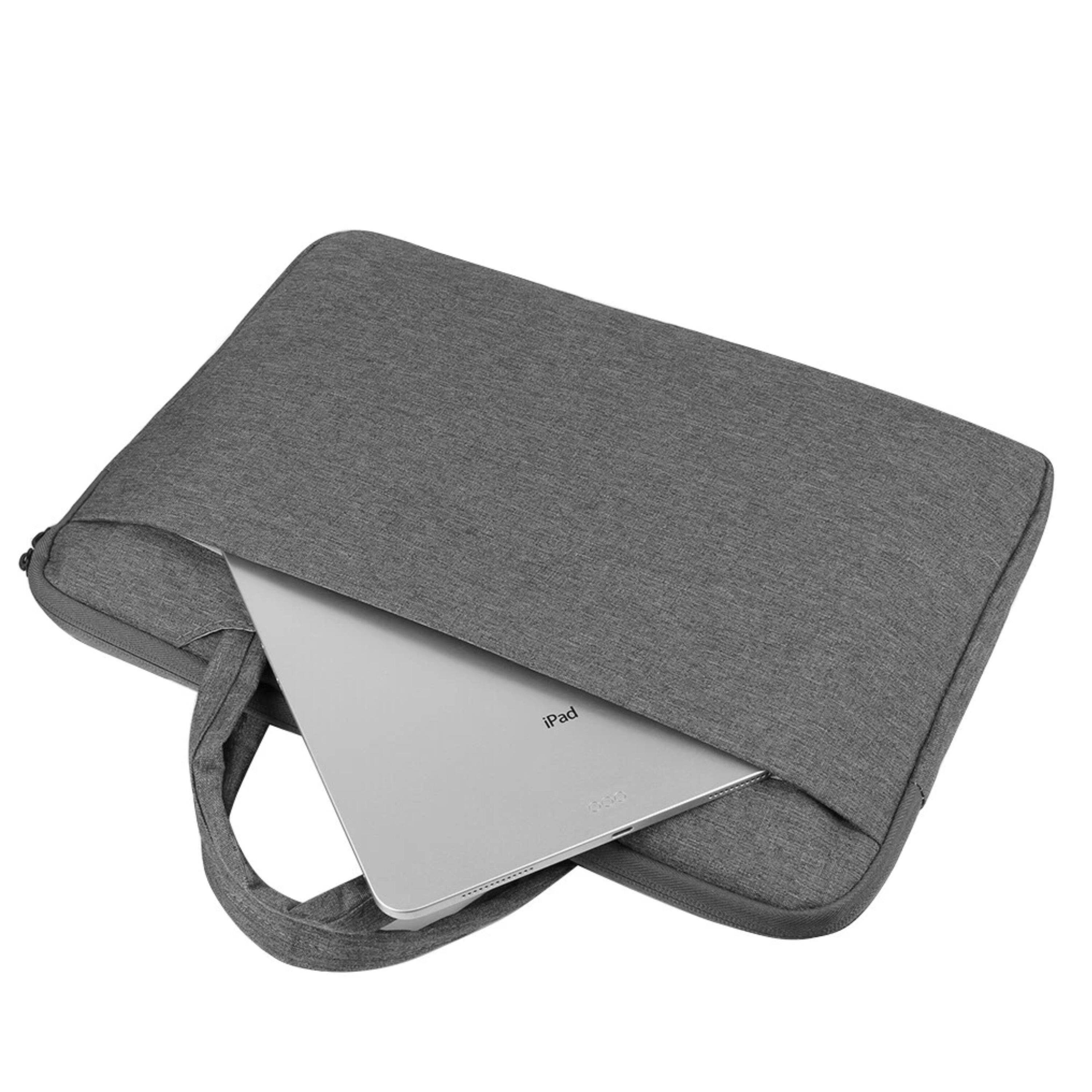 Left. Kitcheniva - Padded Sleeve Case Carry Bag For 14" Laptop Dark Gray - Dark Gray.
