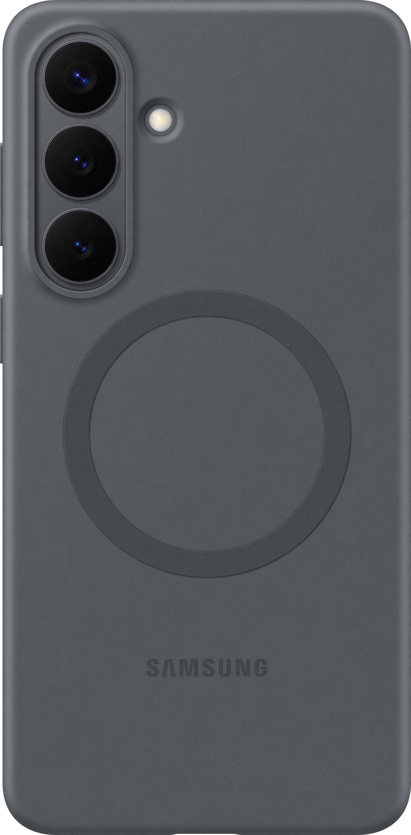 Front. Samsung - Galaxy S26+ Silicone Magnet Case - Black.