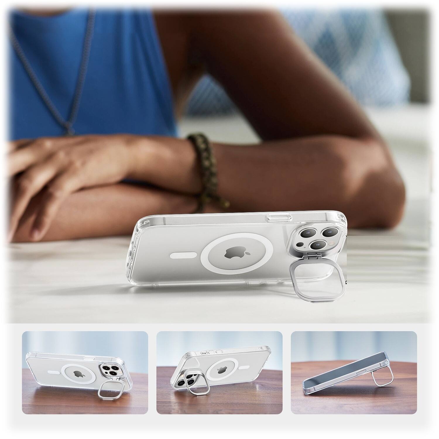 Alt View 13. SaharaCase - Hybrid-Flex Kickstand Case for Apple iPhone 14 Pro - Clear.