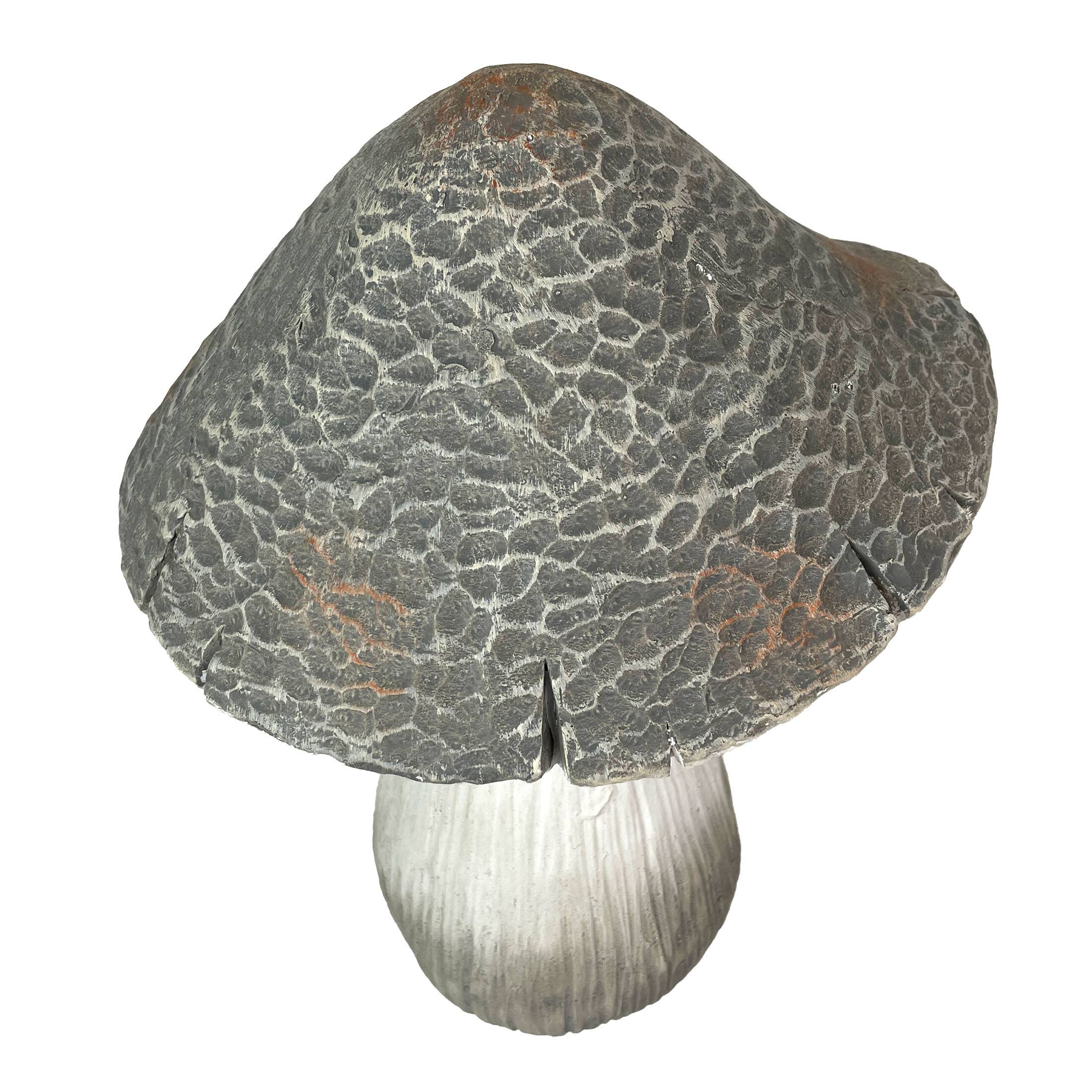Alt View 1. Zeckos - Mushroom Statue 14" Tall, Magnesium Oxide Indoor Outdoor Garden Decor - Off-White.