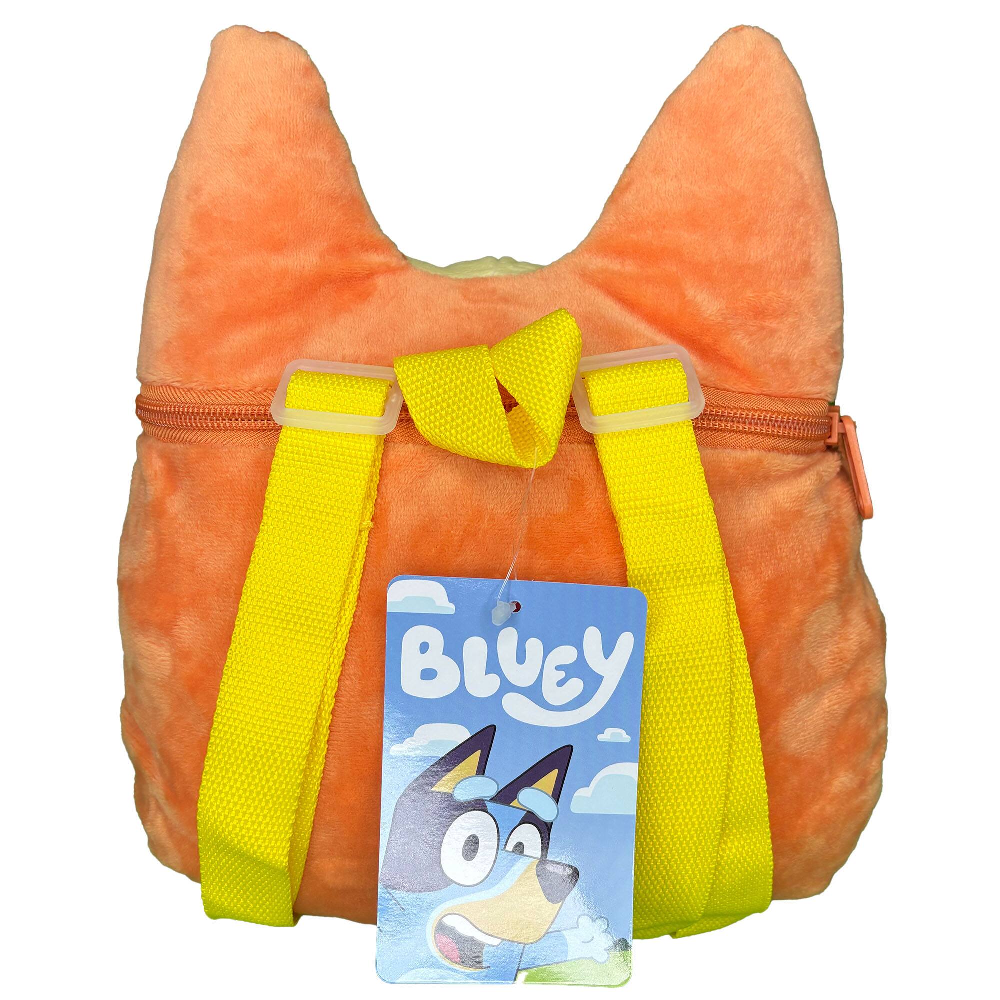 Alt View 4. UPD - Fast Forward Bluey Bingo Head Plush Shaped Backpack 10 x 13, Orange for Kids - Multicolored.
