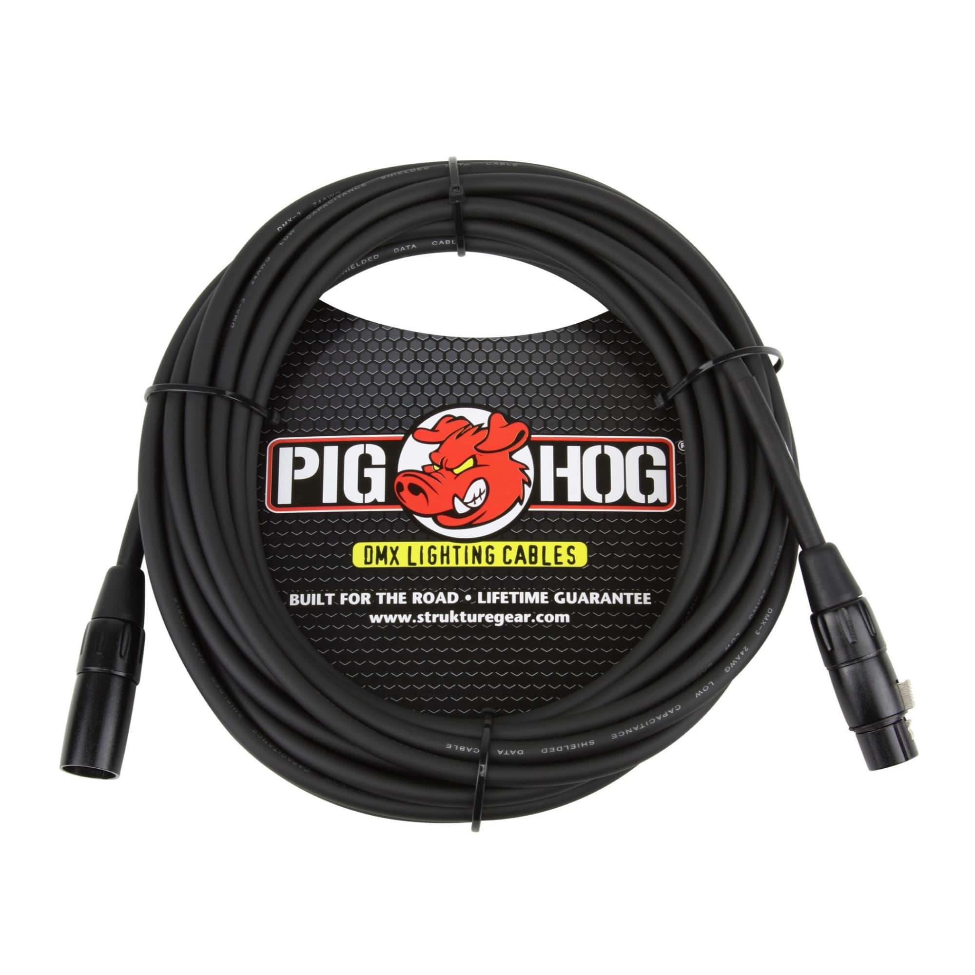 Pig Hog - PHDMX25 3-Pin DMX Lighting Cable (Black, 25-Feet)