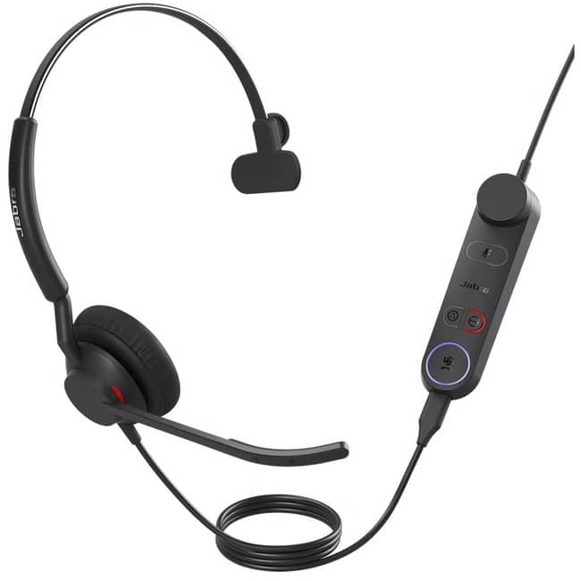 Jabra - Engage 50 II Headset - Mono - USB Type A - Wired - 50 Hz to 20 kHz - On-ear - Monaural - Ear-cup - MEMS Technology - Red