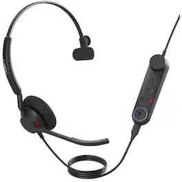 Jabra - Engage 50 II Headset - Mono - USB Type A - Wired - 50 Hz to 20 kHz - On-ear - Monaural - Ear-cup - MEMS Technology - Red