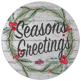 Jardine - Rider Broncs 20'' x 20'' Season's Greetings Circle - White