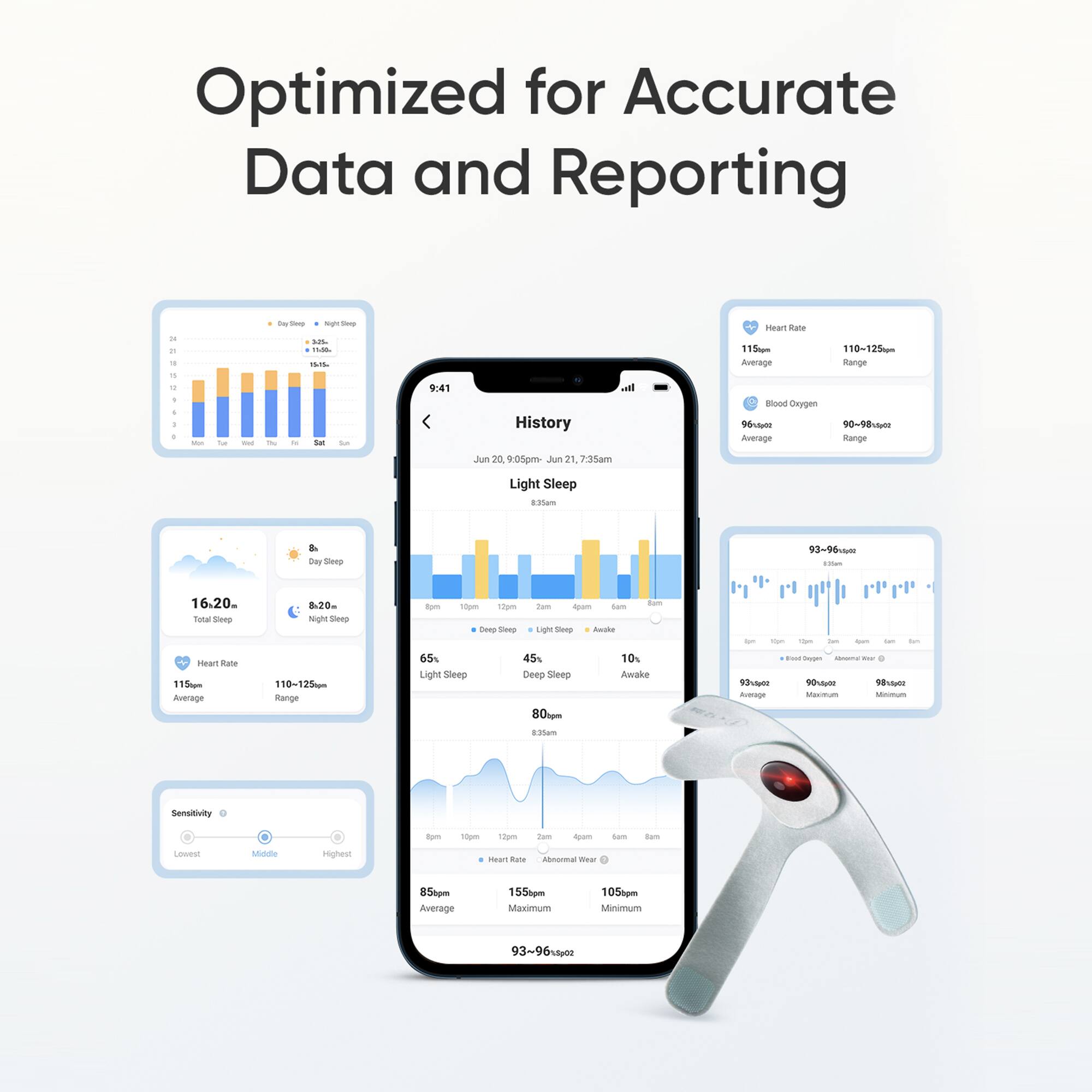 Alt View 16. eufy - S320 Smart Sock WiFi Baby Monitor with Receiver and Customizable Wellness Tracker - Blue.