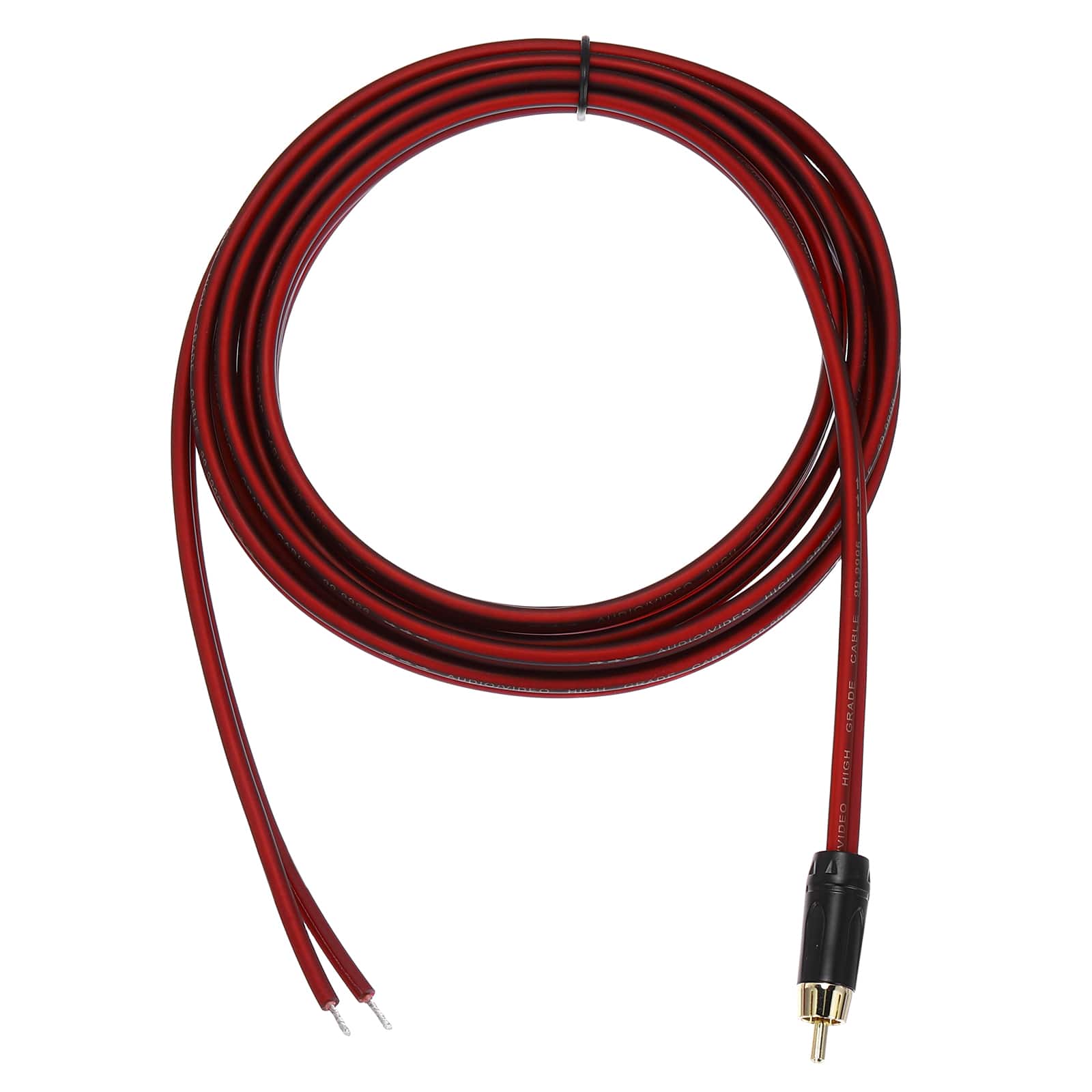 Unique Bargains - RCA to Bare Wire Open End Audio Cable, 14AWG Gold Plated Extension Wire for Guitar, Speakers - Red price history on PriceWatchPro