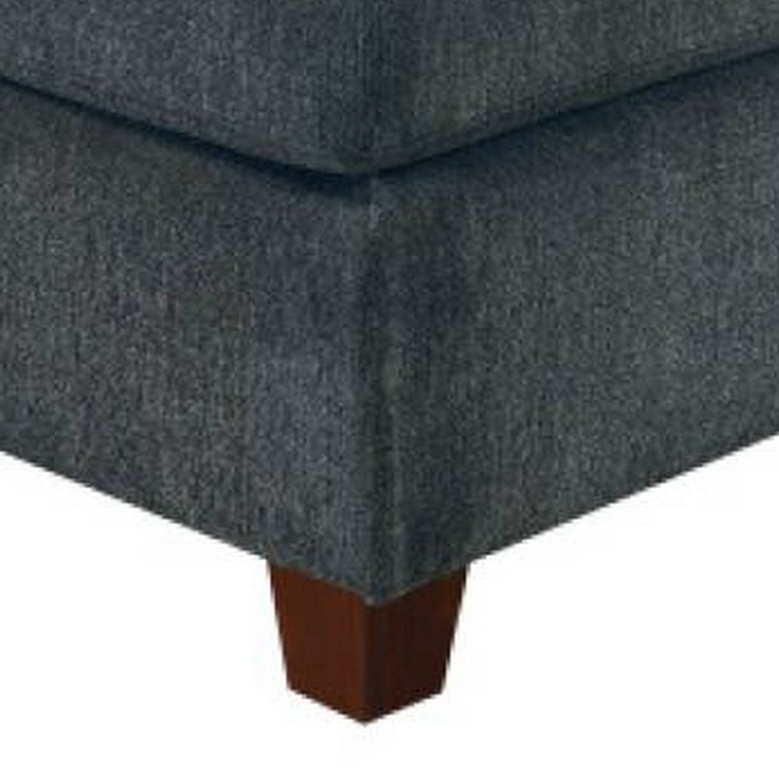 Alt View 2. Manhattan Lane - 37 Inches Fabric Upholstered Wooden Ottoman - Gray.