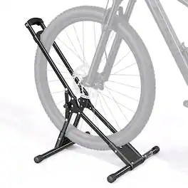 VEVOR - Bike Stand, Foldable Freestanding Bike Storage Rack, Carbon Steel Garage Bicycle Floor Stand - Black