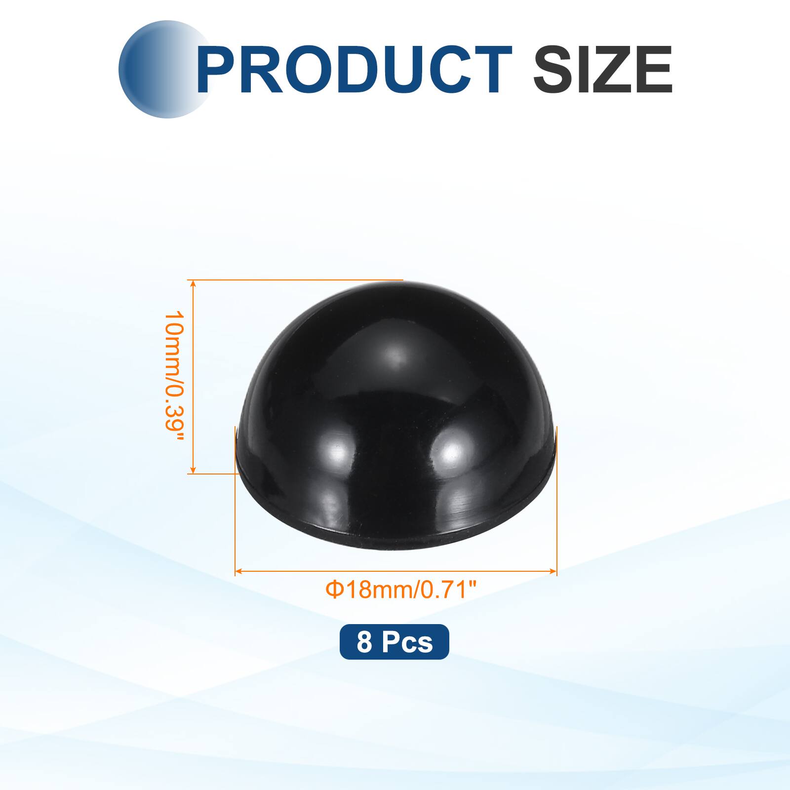 PRODUCT SIZE  
10mm/0.39"  
18mm/0.71"  
8 Pcs