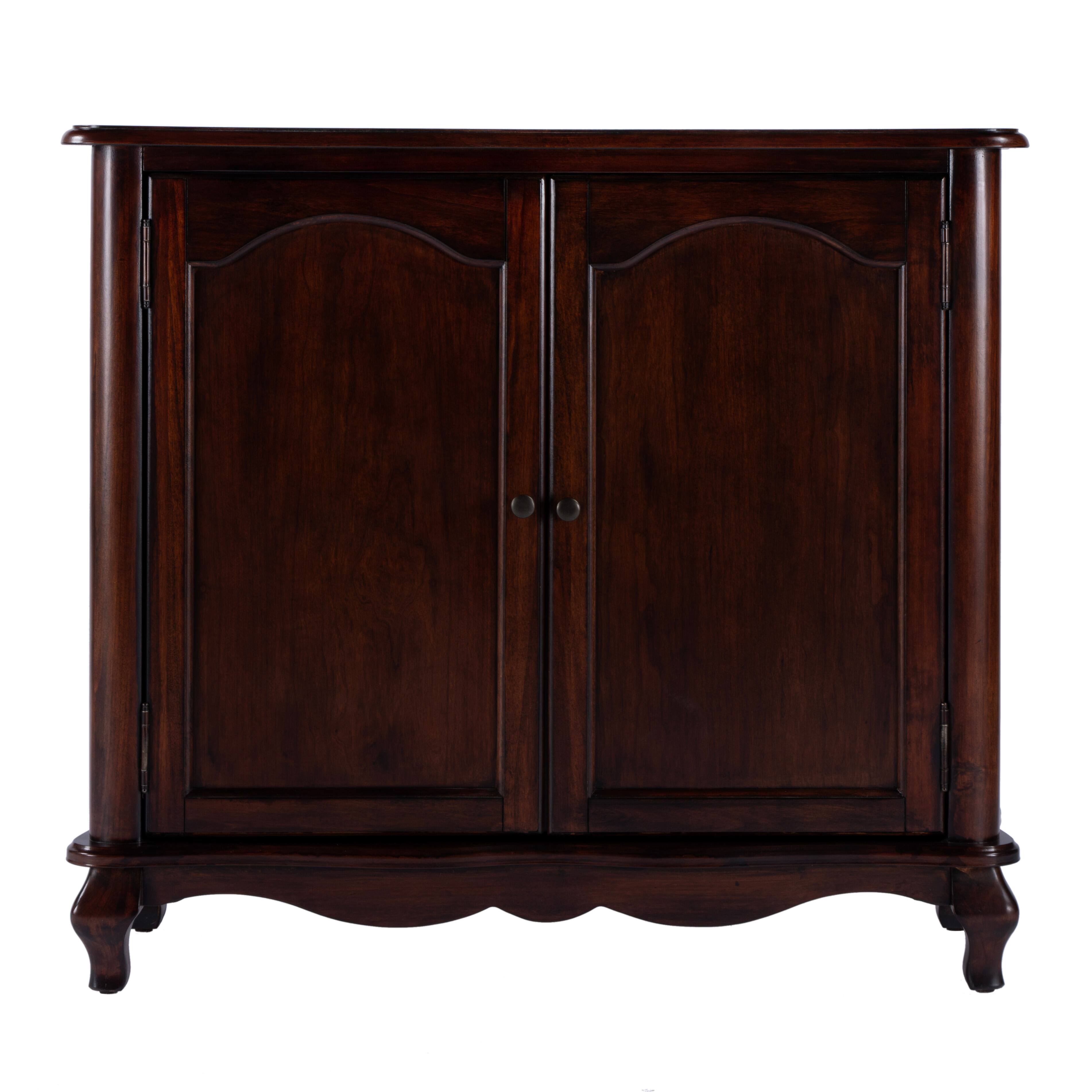 Alt View 1. Butler Specialty - Leyden 36 in. W Rectangular Wood 2 Door European Accent Cabinet with 1 Fixed Interior Shelf - Dark Brown.