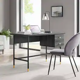 Nexus Office Desk by Modway - Black Charcoal