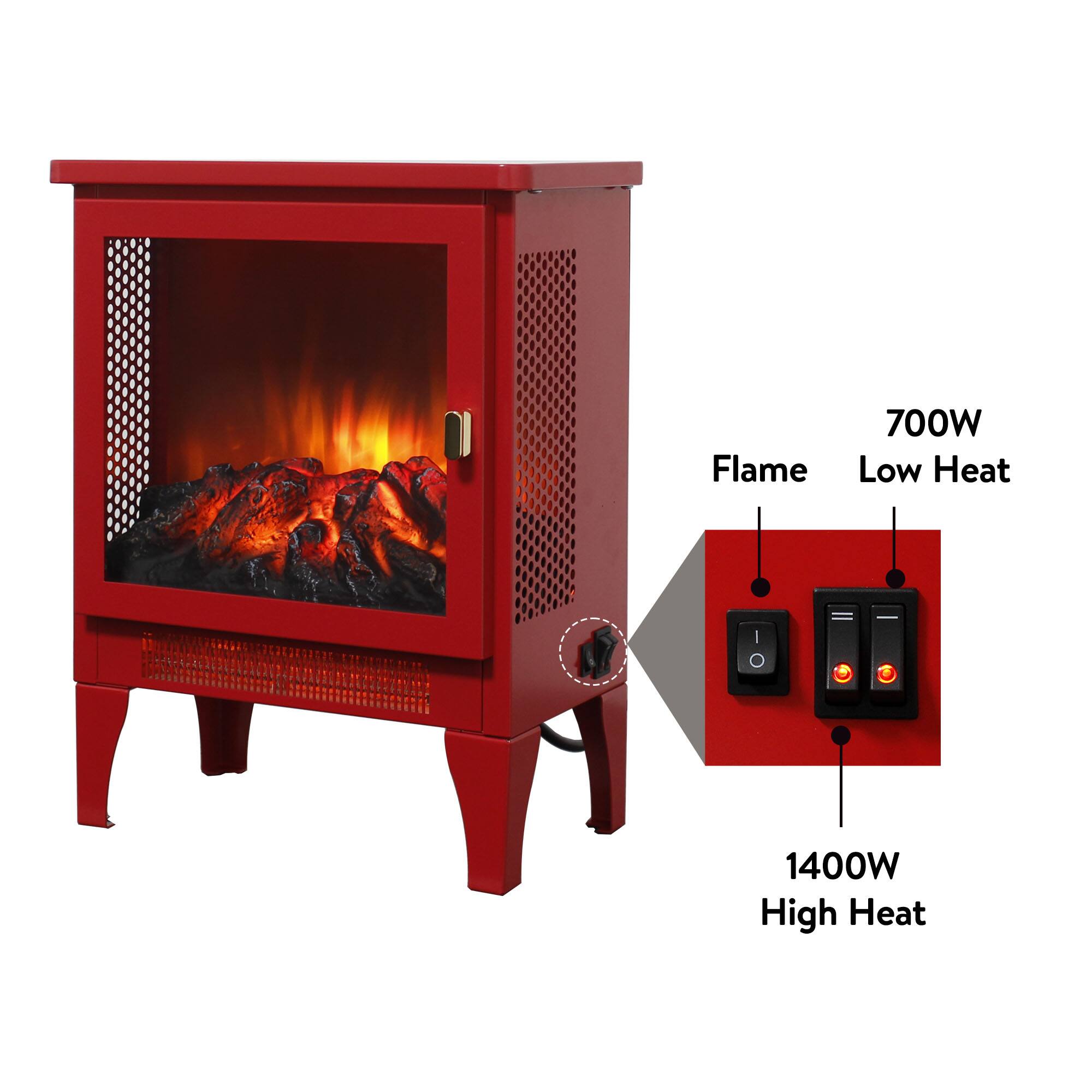 Flame  
700W Low Heat  
1400W High Heat