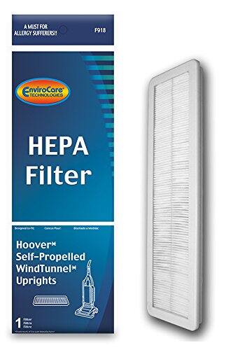 A MUST FOR ALLERGY SUFFERERS!!  
F918  

EnviroCore TECHNOLOGIES  

HEPA Filter  

Hoover* Self-Propelled WindTunnel* Uprights  

1 Filter  

Designed for:  
Contra Pro  
Self-Propelled WindTunnel Uprights