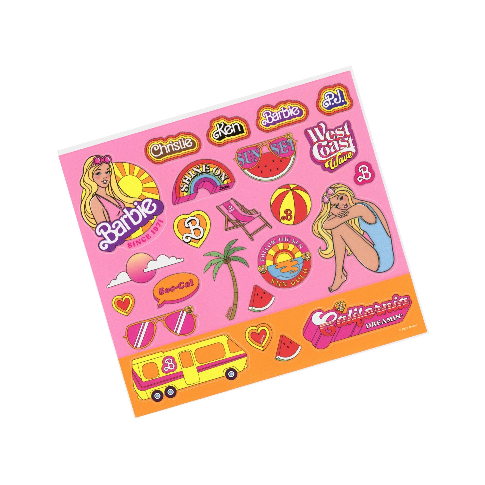 Barbie Ken West Christie SUN SET Coast 22 Wave SHINE ON B Joetk Barbie SINCE 1971 B 8OTIOS THE SUA FOLL Soo-Cal SUN COLD B A California DREAMIN' 2001 M B