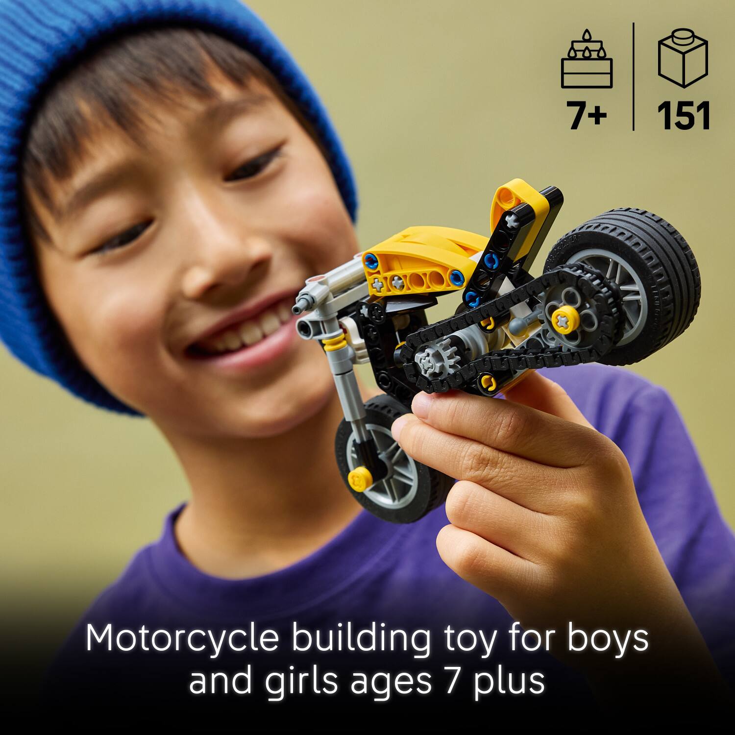 7+ 151 Motorcycle building toy for boys and girls ages 7 plus