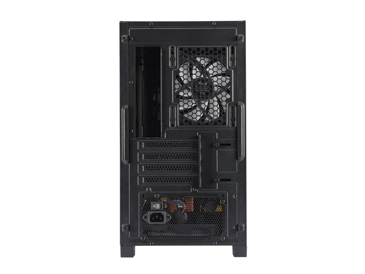 Alt View 10. Rosewill - Rosewill FBM-X3 Micro ATX Case, Mesh, 3 PWM ARGB Fans, USB 3.0, ATX 3.1 650W 80+ Gold PSU, 3Yr Warranty, Black - Black.