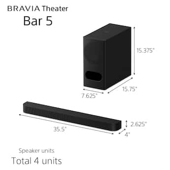Sony BRAVIA Theater Bar 5, 3.1ch with wireless subwoofer, Dolby Sony BRAVIA Theater Bar 5, 3.1ch with wireless subwoofer, Dolby