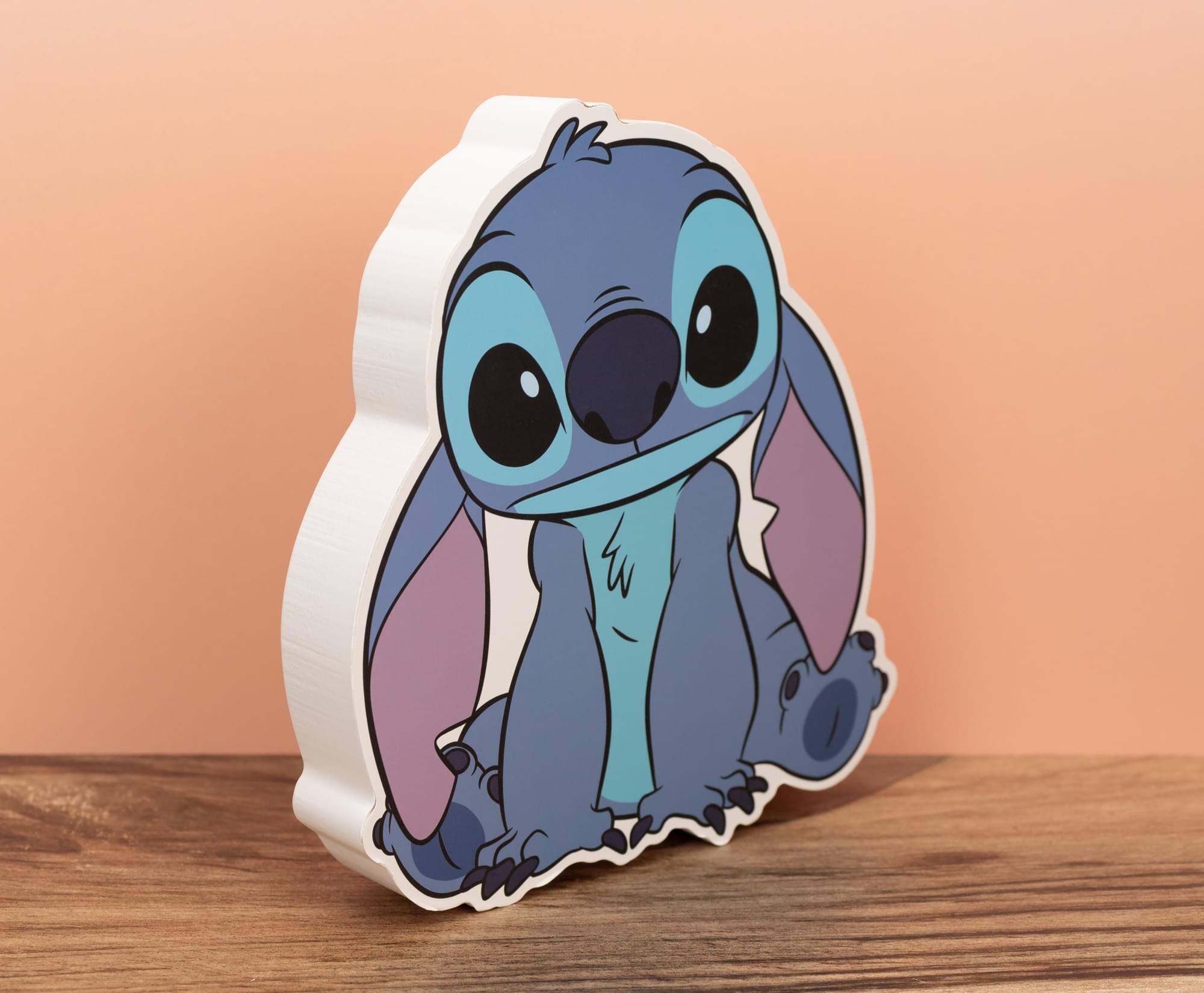 Alt View 3. Silver Buffalo - Disney Lilo & Stitch Cute Pose Die-Cut Wooden Wall Art | 7 x 8 Inches - Blue.
